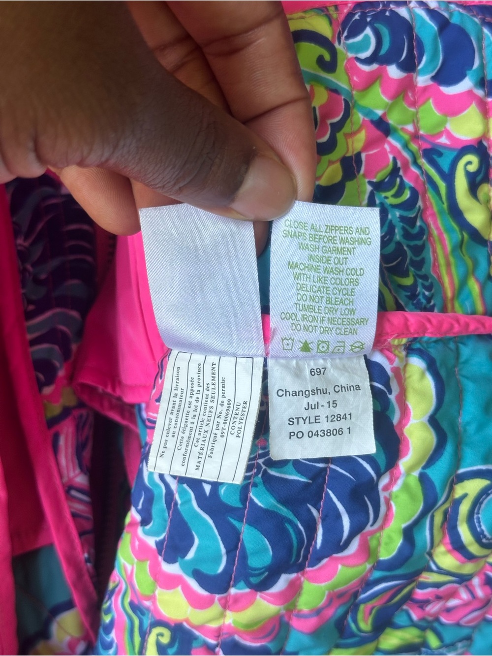 Lilly Pulitzer Blake Quilted Puffer Vest Hot Pink L - Picture 13 of 16